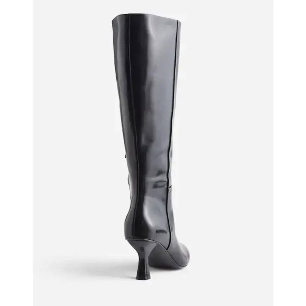 Madewell Women's the Justine Knee Boot with Extended Calf True Black Size 7 NWOB